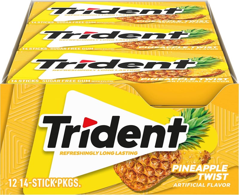 Trident علكة تريندنت بنكهة الأناناس خالية من السكر - Image 1
